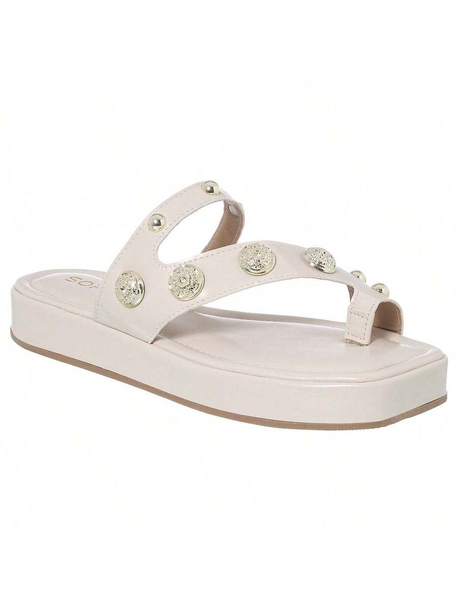 Chinelo Feminina Flat De Dedo Brilho - Rasteirinha Chic