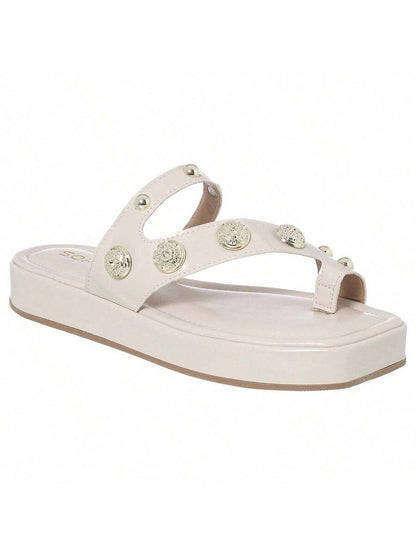 Chinelo Feminina Flat De Dedo Brilho - Rasteirinha Chic