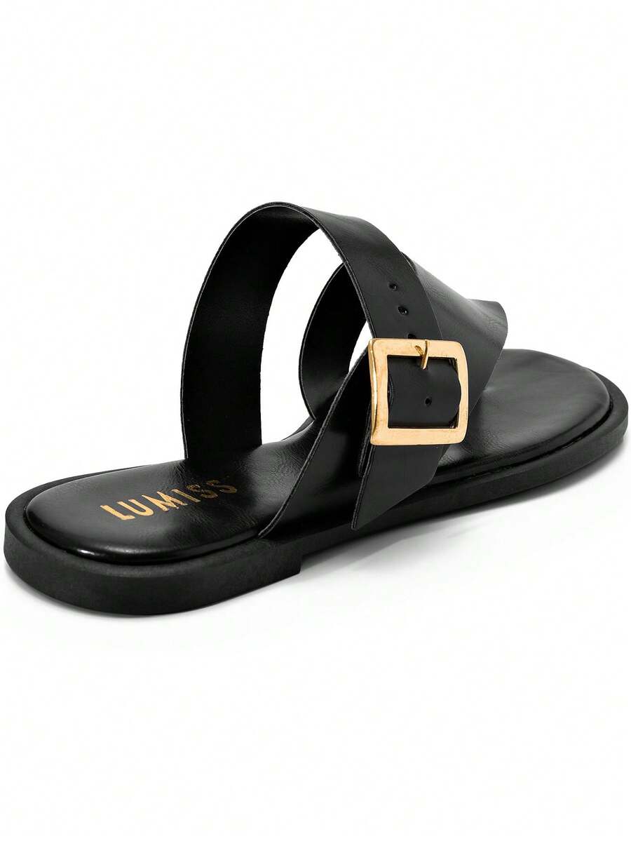 Chinelo Feminino Lumma Fivela Bico Redondo - Rasteirinha Chic