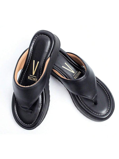 Chinelo Vizzion FemininoFlat Acolchoado - Rasteirinha Chic