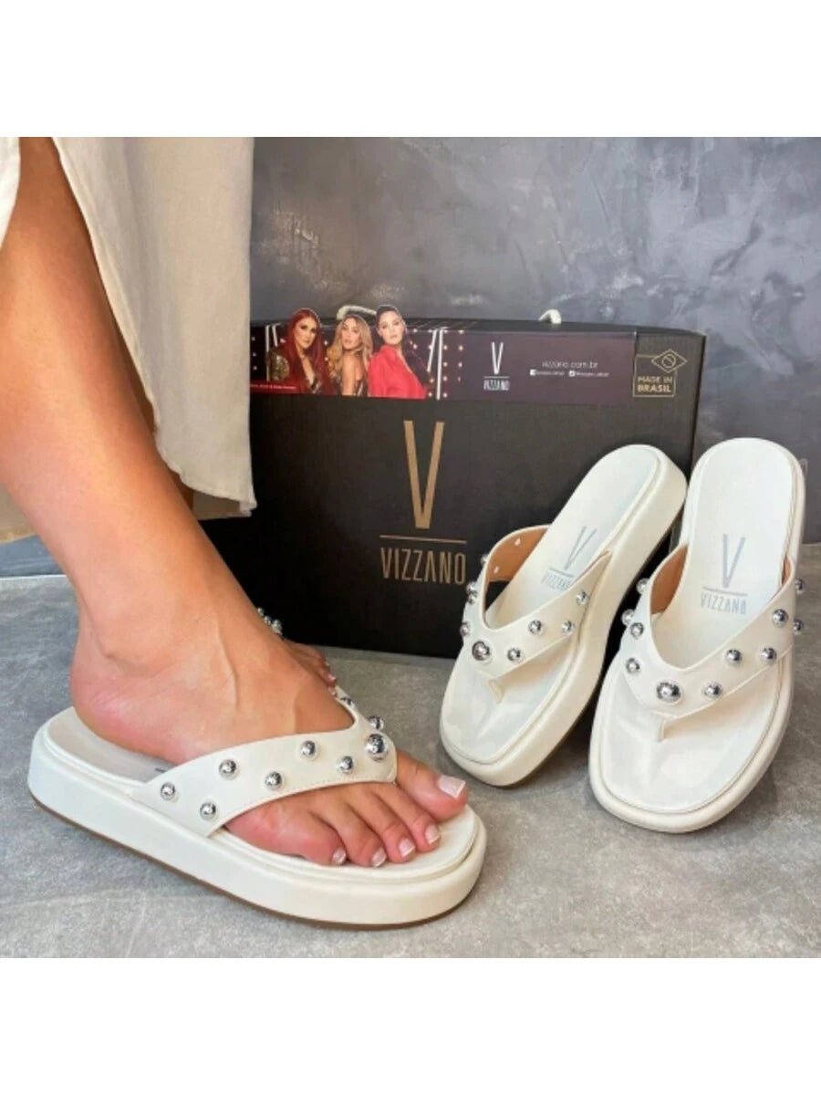 Chinelo Vizzion Flatform De Dedo - Rasteirinha Chic