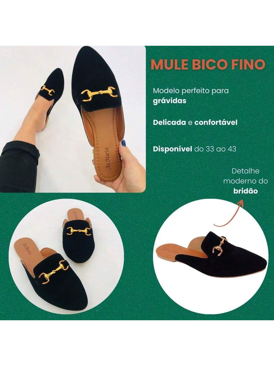 Mule Feminina Premium RC98241 - Rasteirinha Chic
