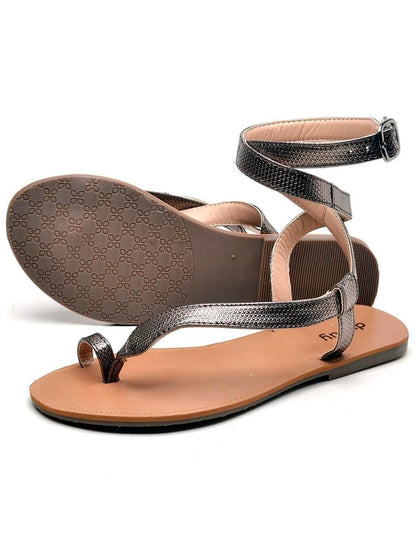 Rasteirinha Feminina 2033FG Metalizado - Rasteirinha Chic