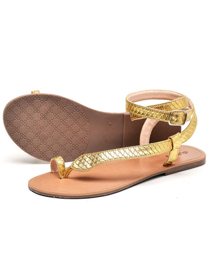 Rasteirinha Feminina 2033FG Metalizado - Rasteirinha Chic