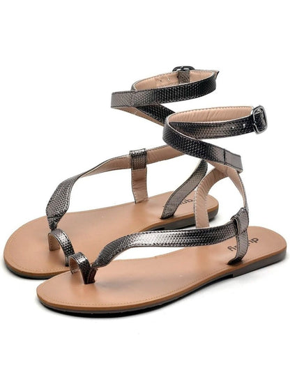 Rasteirinha Feminina 2033FG Metalizado - Rasteirinha Chic