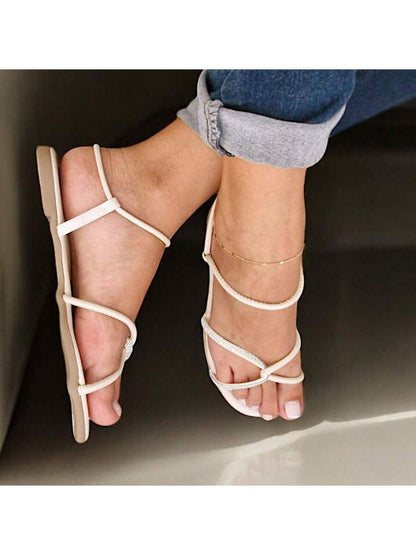 Rasteirinha Feminina Strass Cruzado Brilhante e Delicado - Rasteirinha Chic