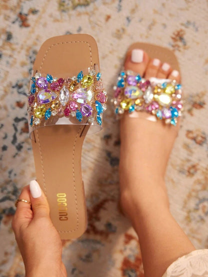 Rasteirinha Planas com Pérolas - Rasteirinha Chic