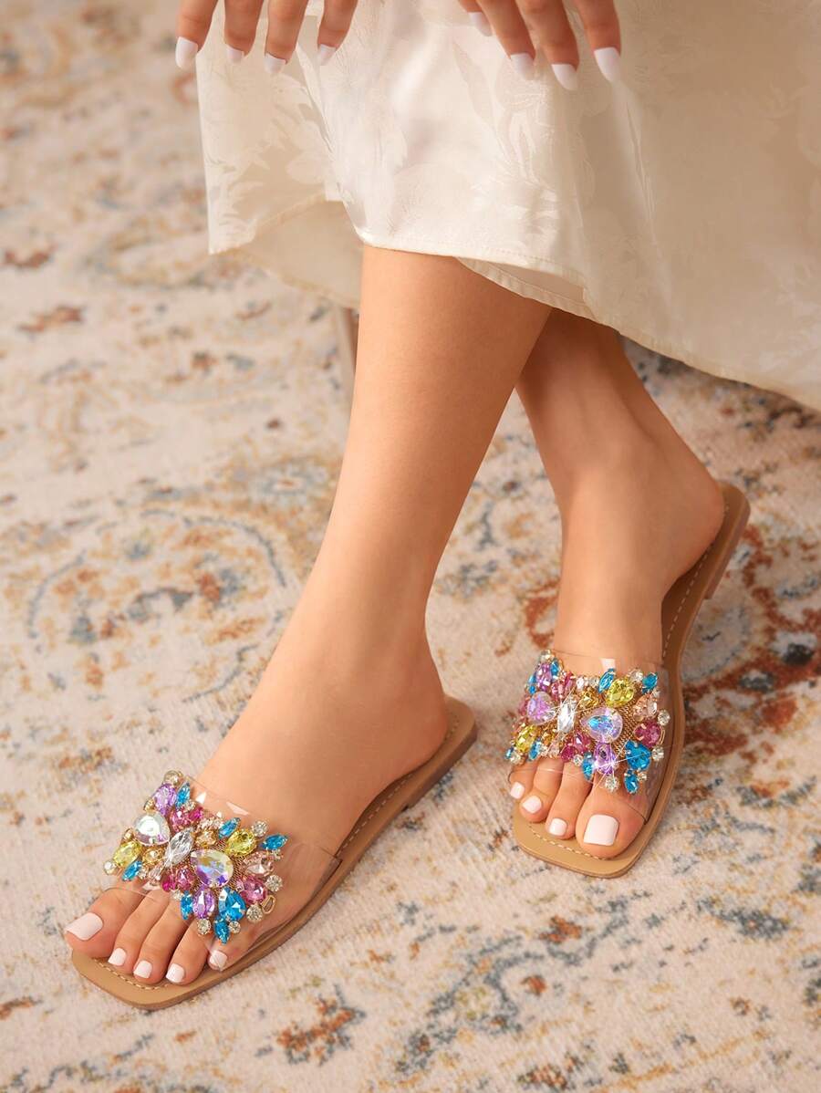 Rasteirinha Planas com Pérolas - Rasteirinha Chic