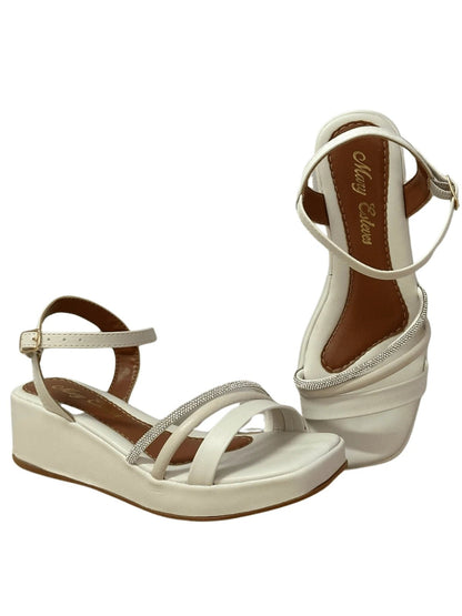 Sandália Feminina Thâmara com Tira de Strass - Rasteirinha Chic