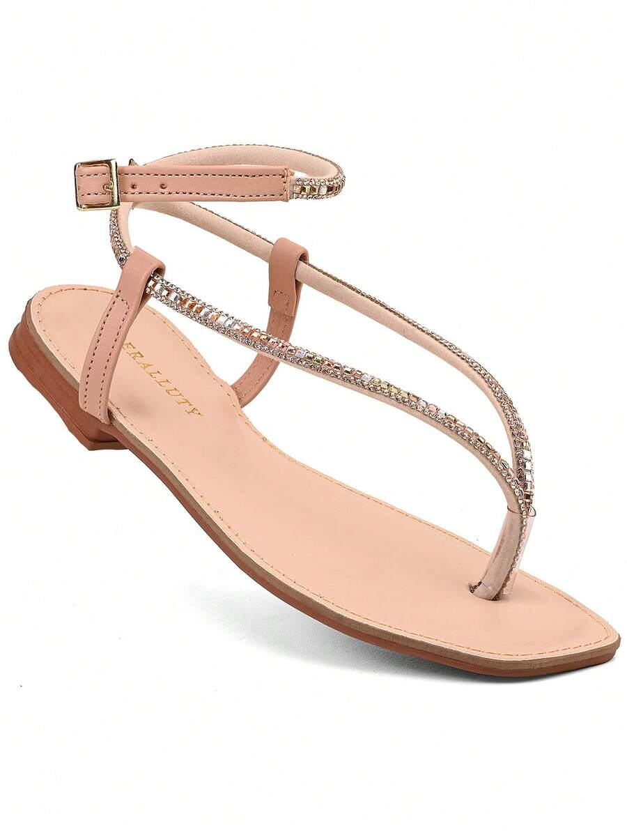 Sandália Feminina Trazeira Cravejadas 2026 - Rasteirinha Chic