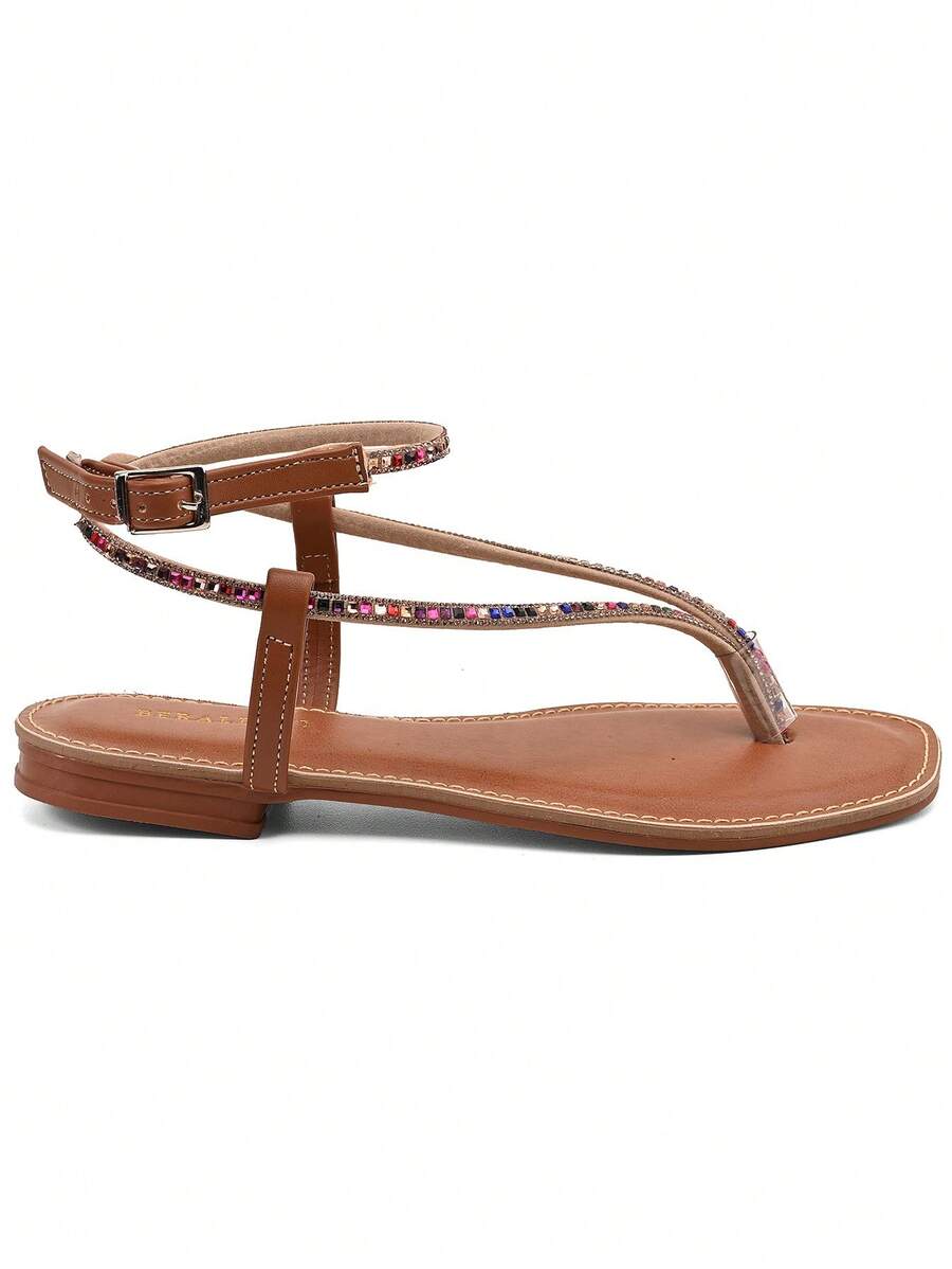 Sandália Feminina Trazeira Cravejadas 2026 - Rasteirinha Chic